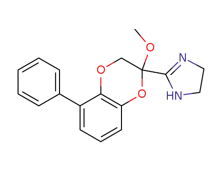 Molecular Structure of 1043534-06-0 (2-(2-methoxy-5-phenyl-2,3-dihydrobenzo[1,4]dioxin-2-yl)-4,5-dihydro-1H-imidazole)