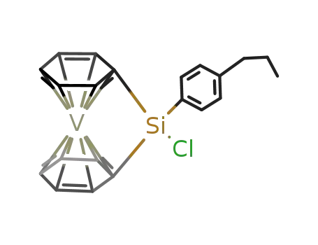 Molecular Structure of 151996-09-7 ({bis(η6-phenyl)(Cl)(4-n-propylphenyl)silane}vanadium)