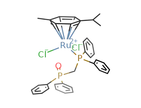 Molecular Structure of 240803-86-5 ([(η(6)-cymene)RuCl2(η(1)-Ph2PCH2P(O)Ph2)])