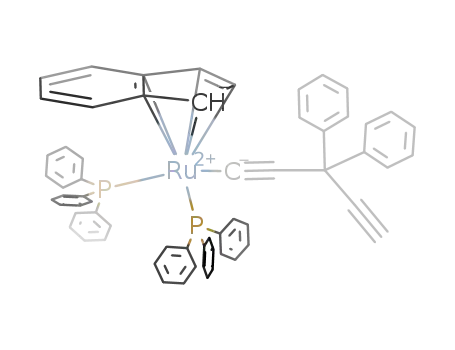 Molecular Structure of 194924-65-7 ([Ru(CCC(CCH)Ph2)(η(5)-C9H7)(PPh3)2])