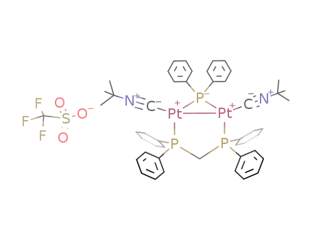[Pt2(μ-bis(diphenylphosphino)methane)(μ-PPh2)(tBuNC)2]OSO2CF3