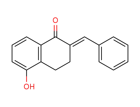 Molecular Structure of 42022-29-7 ((2E)-2-benzylidene-5-hydroxy-3,4-dihydronaphthalen-1(2H)-one)