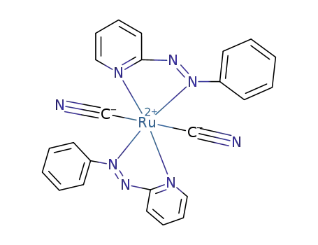 ruthenium(II)[2-(phenylazo)pyridine]2(CN)2