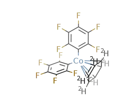 Molecular Structure of 86197-42-4 (bis(pentafluorophenyl)(η6-benzene-d6)cobalt(II))