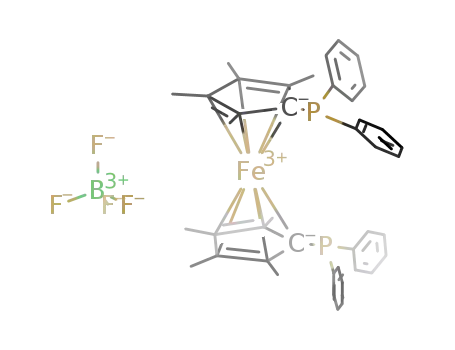 Molecular Structure of 459790-88-6 ([1,1'-bis(diphenylphosphino)octamethylferrocenium]BF<sub>4</sub>)