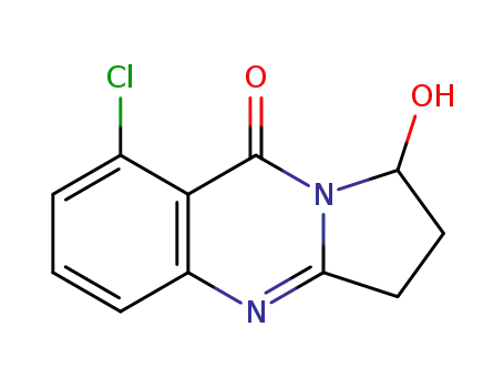 Molecular Structure of 437998-28-2 (8-chloro-1-hydroxy-2,3-dihydropyrrolo[2,1-b]quinazoline-9(1H)-one)