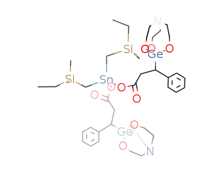 bis(ethyldimethylsilylmethyl)bis(3-phenyl-3-germatranyl)tin(IV) propionate