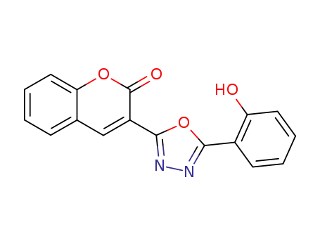 2H-1-Benzopyran-2-one, 3-[5-(2-hydroxyphenyl)-1,3,4-oxadiazol-2-yl]-