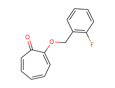Molecular Structure of 1002736-87-9 (2-(o-fluorobenzyloxy)tropone)