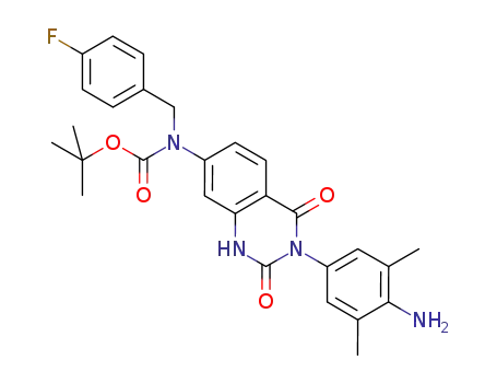 tert-butyl 4-fluorobenzyl(3-(4-amino-3,5-dimethylphenyl)-2,4-dioxo-1,2,3,4-tetrahydroquinazolin-7-yl)carbamate