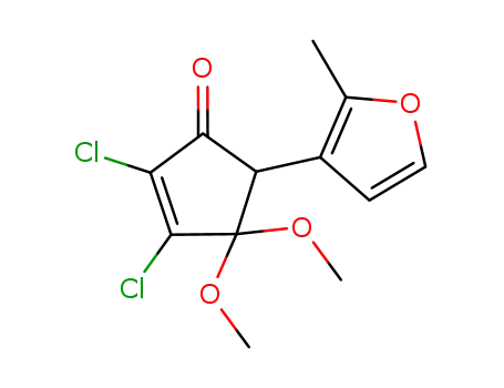 2,3-dichloro-4,4-dimethoxy-5-(2-methylfuran-3-yl)cyclopent-2-en-1-one
