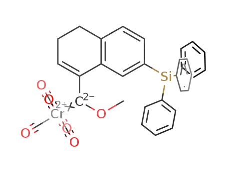 C<sub>10</sub>H<sub>8</sub>(C(OCH<sub>3</sub>)(Cr(CO)5))(Si(C<sub>6</sub>H<sub>5</sub>)3)