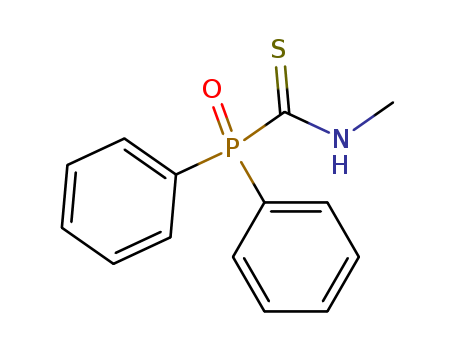 Molecular Structure of 14633-82-0 (Phosphinecarbothioamide, N-methyl-1,1-diphenyl-, 1-oxide)