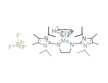 (1,2-bis(1,3-diisopropyl-4,5-dimethylimidazolin-2-imino)ethane)(η7-cycloheptatrienyl)molybdenum(0) tetrfluoroborate