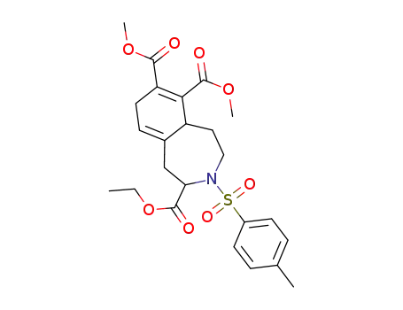 2-ethyl-6,7-dimethyl-3-tosyl-2,3,4,5,5a,8-hexahydro-1H-3-benzazepine-2,6,7-tricarboxylate