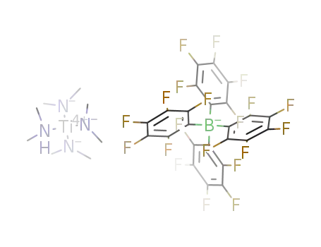 [Ti(N(CH<sub>3</sub>)2)3(HN(CH<sub>3</sub>)2)]<sup>(1+)</sup>*B(C<sub>6</sub>F<sub>5</sub>)4<sup>(1-)</sup>=[Ti(N(CH<sub>3</sub>)2)3(HN(CH<sub>3</sub>)2)]B(C<sub>6</sub>F<sub>5</sub>)4