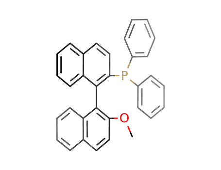 Molecular Structure of 134484-36-9 ((S)-2-Diphenyphosphino-2'-methoxyl-1,1'-binaphthyl)