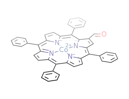 Molecular Structure of 81987-30-6 (cobalt 2-formyl-5,10,15,20-tetraphenylporphyrinate)