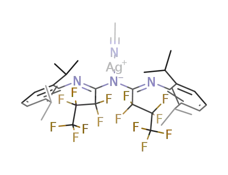 [(CH<sub>3</sub>CN)Ag(N(C(C<sub>3</sub>F<sub>7</sub>)NC<sub>6</sub>H<sub>3</sub>(CH(CH<sub>3</sub>)2)2)2)]