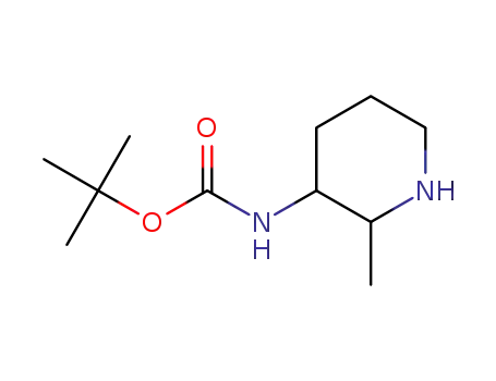Molecular Structure of 1150618-42-0 (tert-butyl 2-methylpiperidin-3-ylcarbamate)