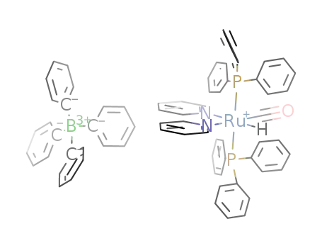 Molecular Structure of 107478-71-7 ([RuH(CO)(P(C<sub>6</sub>H<sub>5</sub>)3)2(C<sub>5</sub>H<sub>5</sub>N)2]<sup>(1+)</sup>*[B(C<sub>6</sub>H<sub>5</sub>)4]<sup>(1-)</sup>=[RuH(CO)(P(C<sub>6</sub>H<sub>5</sub>)3)2(C<sub>5</sub>H<sub>5</sub>N)2][B(C<sub>6</sub>H<sub>5</sub>)4])