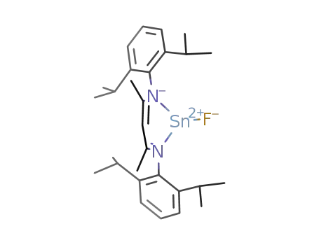 Molecular Structure of 1093375-40-6 ([CH((CMe)2(2,6-(i-Pr)2C<sub>6</sub>H<sub>3</sub>N)2)]Sn(fluoride))