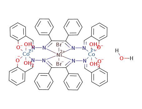 Molecular Structure of 171201-92-6 (Co<sub>2</sub>Ni((C<sub>6</sub>H<sub>4</sub>OCHN<sub>2</sub>(C<sub>6</sub>H<sub>5</sub>)C)2)2Br<sub>2</sub>(H<sub>2</sub>O)4*H<sub>2</sub>O)
