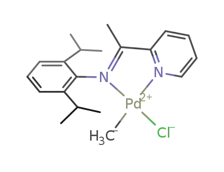 [(C<sub>5</sub>H<sub>4</sub>N-2-CMe=NC<sub>6</sub>H<sub>3</sub>-2,6-(i-Pr)2)PdMeCl]