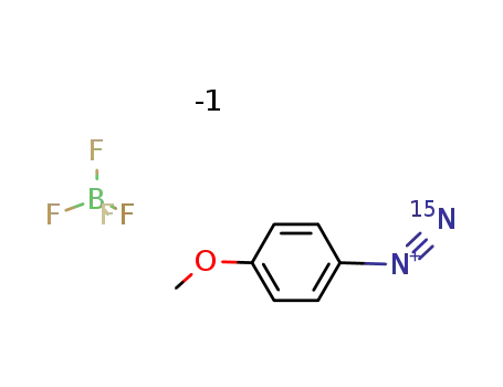 Molecular Structure of 96845-60-2 (Benzenediazonium-nitrilo-15N, 4-methoxy-, tetrafluoroborate(1-))