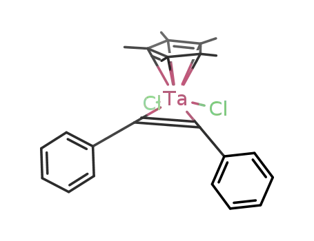 Molecular Structure of 75522-28-0 ((C<sub>5</sub>(CH<sub>3</sub>)5)TaCl<sub>2</sub>(C<sub>6</sub>H<sub>5</sub>C)2)