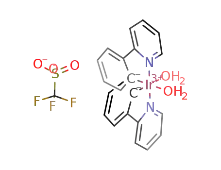 bis(2-phenylpyridine-C<SUP>2</SUP>,N)-bis(aquo)iridium(III) trifluoromethanesulfonate