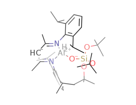 Molecular Structure of 1137895-28-3 ([HC(C(Me)N(2,6-i-Pr-C6H3))2]Al(H)(μ-O)Si(O-t-Bu)3)