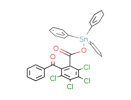 triphenyltin(IV) 2-benzoyl-3,4,5,6-tetrachlorobenzoate