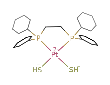 Molecular Structure of 220214-17-5 (cis-disulfhydryl[bis(dicyclohexylphosphino)ethane]platinum(II))