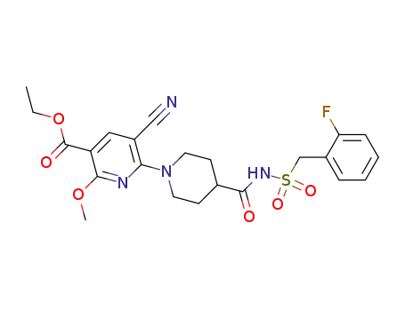 ethyl 5-cyano-6-(4-{[(2-fluorobenzyl)sulfonyl]carbamoyl}piperidin-1-yl)-2-methoxynicotinate
