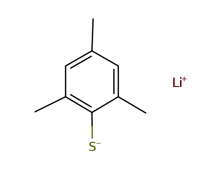 Molecular Structure of 111975-80-5 (Benzenethiol, 2,4,6-trimethyl-, lithium salt)