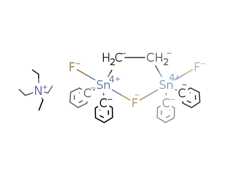 (C<sub>2</sub>H<sub>5</sub>)4N<sup>(1+)</sup>*Sn<sub>2</sub>(C<sub>2</sub>H<sub>4</sub>)(F)3(C<sub>6</sub>H<sub>5</sub>)4<sup>(1-)</sup>=[(C<sub>2</sub>H<sub>5</sub>)4N][Sn<sub>2</sub>(C<sub>2</sub>H<sub>4</sub>)F<sub>3</sub>(C<sub>6</sub>H<sub>5</sub>)4]