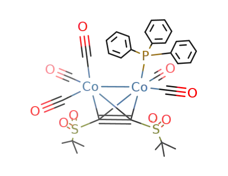 Co2(μ-bis(tert-butylsulfonyl)ethyne)(CO)5(triphenylphosphine)