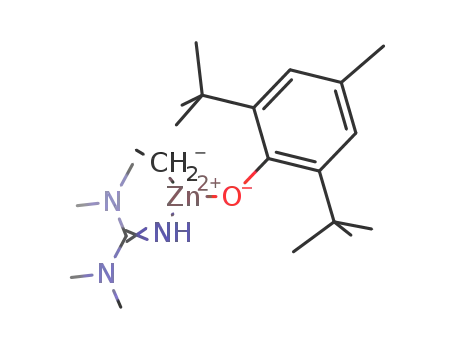 Molecular Structure of 1000401-36-4 ([Zn(1,1,3,3-tetramethylguanidine)(Et)(OC<sub>6</sub>H<sub>2</sub>(CMe<sub>3</sub>)2-2,6-Me-4)])