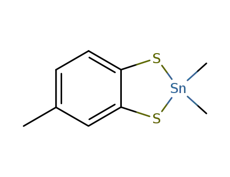 Molecular Structure of 4312-00-9 ([Sn(CH<sub>3</sub>)2(3,4-toluenedithiolate)])