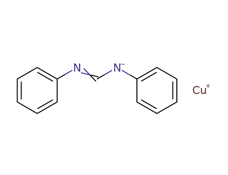 Molecular Structure of 88874-47-9 (Methanimidamide,N,N'-diphenyl-, copper(2+) salt (2:1))