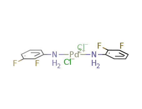 Molecular Structure of 919990-57-1 (trans-[PdCl<sub>2</sub>(2,3-difluoroaniline)2])