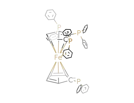 Molecular Structure of 259660-21-4 (1,1',2,3-tetrakis(diphenylphosphino)ferrocene)