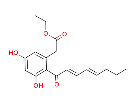 3,5-dihydroxy-2-(1'-oxoocta-2'E,4'E-dienyl)benzeneacetic acid ethyl ester