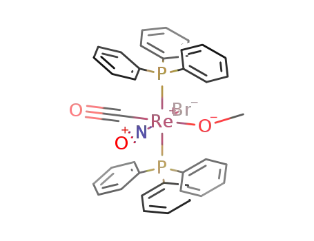 Molecular Structure of 98481-45-9 ([ReBr(OCH<sub>3</sub>)(CO)(NO)(P(C<sub>6</sub>H<sub>5</sub>)3)2])
