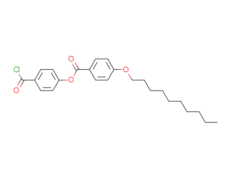 Molecular Structure of 82052-58-2 (Benzoic acid, 4-(decyloxy)-, 4-(chlorocarbonyl)phenyl ester)