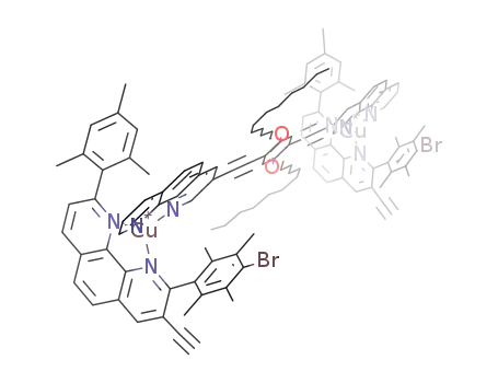 Cu<sub>2</sub>((C<sub>12</sub>H<sub>7</sub>N<sub>2</sub>C<sub>2</sub>)2C<sub>6</sub>H<sub>2</sub>(OC<sub>12</sub>H<sub>25</sub>)2)(C<sub>12</sub>H<sub>5</sub>N<sub>2</sub>C<sub>2</sub>H((CH<sub>3</sub>)4BrC<sub>6</sub>)((CH<sub>3</sub>)3C<sub>6</sub>H<sub>2</sub>))2<sup>(2+)</sup>