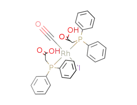 Rh(CO)I((C<sub>6</sub>H<sub>5</sub>)2PCH<sub>2</sub>COOH)2