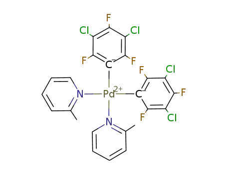 Molecular Structure of 202280-69-1 (cis-[Pd(2-picoline)2(3,5-dichlorotrifluorophenyl)2])