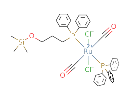 ((CH<sub>3</sub>)3SiO(CH<sub>2</sub>)3P(C<sub>6</sub>H<sub>5</sub>)2)RuCl<sub>2</sub>(CO)2(P(C<sub>6</sub>H<sub>5</sub>)3)